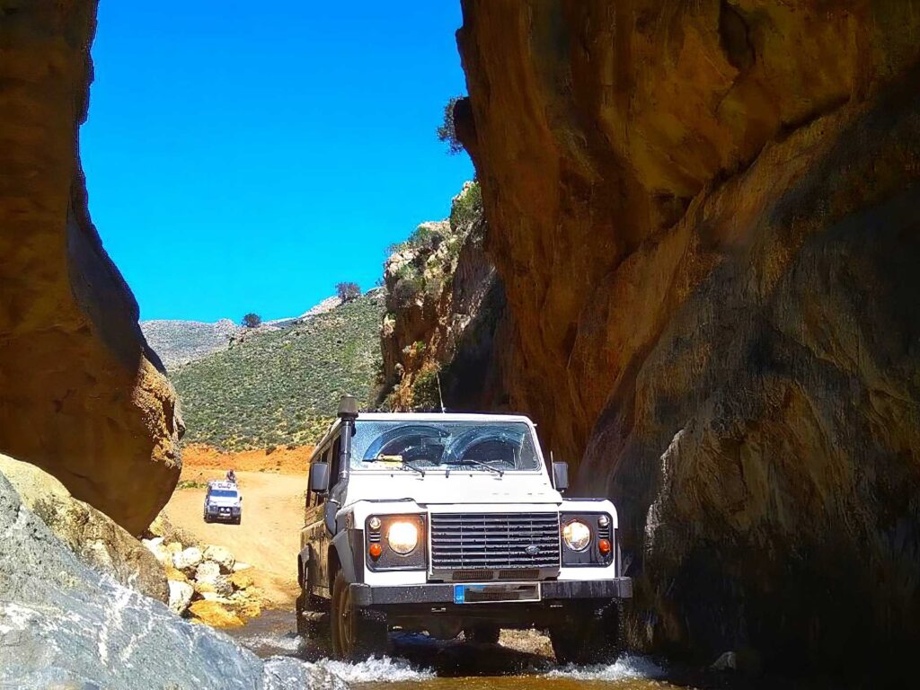 Jeep safari between the rocks